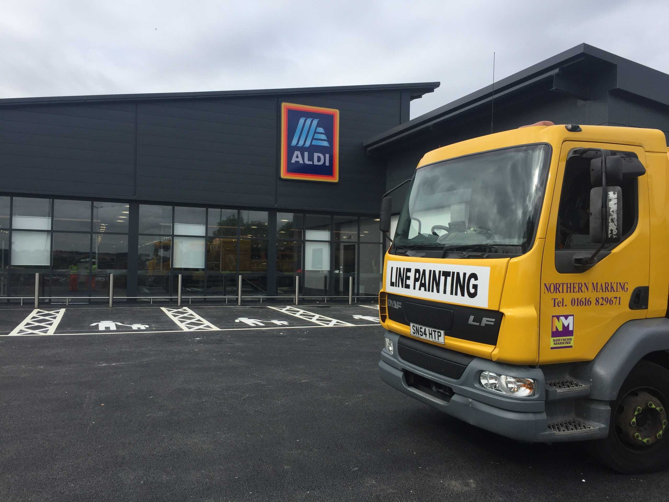 Aldi Car Park Marking